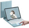 SENLAN For iPad 5 iPad 6 Air2 keyboard case with trackpad Stylish and cute round cap colorful keyboard Magnetic detachable BT keyboard cover For iPad 5th Gen 6th Gen 9.7'' (iPad 5/iPad6/Air2, Blue)