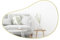 Umbra Hubba Pebble Wandspiegel - Organisch geformter Dekospiegel für Diele, Badezimmer, Wohnzimmer und Mehr, 61x91cm, Messing