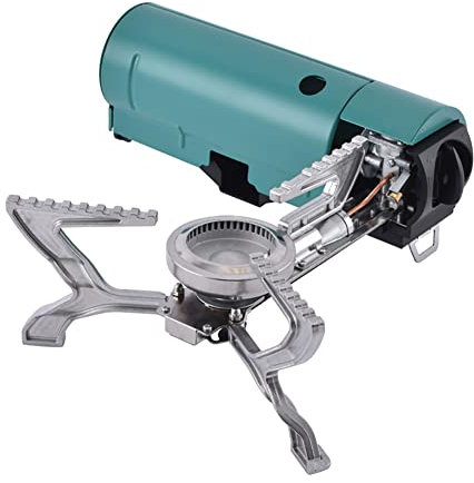 Tentock Estufa Portátil de Camping 2670W Hornillos Plegable de Acampada con Encendido Piezoeléctrico y Bolsa de Transporte para Cocinar Al Aire Libre Senderismo Picnic (azul)