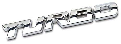 Turbo Emblem Zeichen Chrom Schriftzug 3D Logo Auto Aufkleber Tuning Sticker