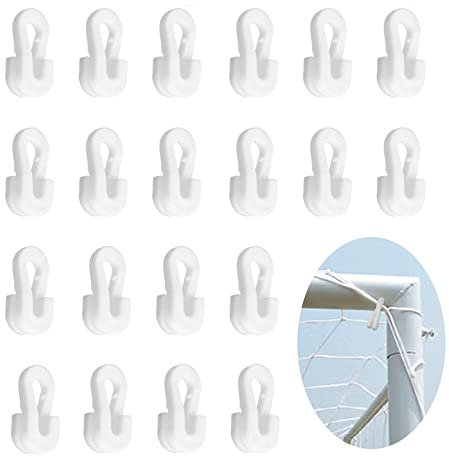 BOBOZHONG Fußball Netzclips,20PCS Fußball Tor Netz Clips Fußballtor Zubehör Fußballnetz-Clips Kunststoff Netzclips für Outdoor-Sportarten Fußballnetze Tennisnetze