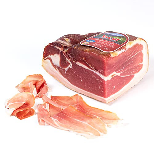 Wolf, Sauris g.g.A. Schinken Mit 100% Italienischem Fleisch, Hergestellt Nach Traditioneller Räuchermethode, Leicht Gewürzt, Glutenfrei, Stück 1 Kg (Mind. Nettogewicht Garantiert)