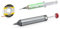 GALLUNOPTIMAL Aluminium ESD Entlötpumpen PROFI SET für händische Lotzinnabsaugung - professionelle Aluminium-Ausführung mit Silikonsauger + Lötlitze + Flussmittel-Gel