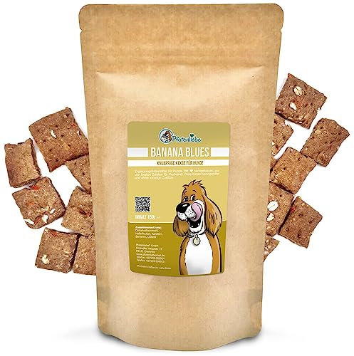 Pfotenliebe Banana Blues, knusprige Hundekekse, Bananen- und Karottengeschmack, 150g