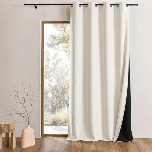 HomeMaison.com Verdunkelungsvorhang, Thermisch, Blickdicht, für Fenster, wärmeisolierend, Kälteschutzvorhang, 140 x 260 cm