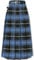 SANGTREE Damen Mädchen A-Linie Lang Plissee Hohe Taille Mode Rock Schuluniform Cosplay, Lange # blaue karierte Tasche, Mittel