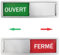 Reforung Panneaux de Porte Libre/OCCUPÉ 17,8x5cm enseigne coulissante Libre/Occupé Vacants Signe Ouvert Fermé Pancarte de Signalisation avec adhésive de qualité 3M, imants intégrés