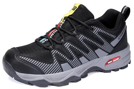 ENCOMAG Herren Wanderschuhe, Ultra Leicht Atmungsaktiv Trekking- & Wanderschuhe rutschfeste Sneaker, Outdoor Stabil und Gedämpft Trekkingschuhe