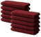 10 er Set Gästehandtücher 30x50cm | Frottee Weich & Flauschig | 100% Baumwolle | Kleine Frottier Handtücher für Gäste | Oeko-Tex | 500g/m² | Ôhm | Rot