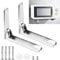 Microwave Holder Wall,Microwave Holder Wall Made of Stainless Steel Microwave Holder,Universal Microwave wall holder Foldable Microwave Stand Holder for Kitchen Shelf Oven