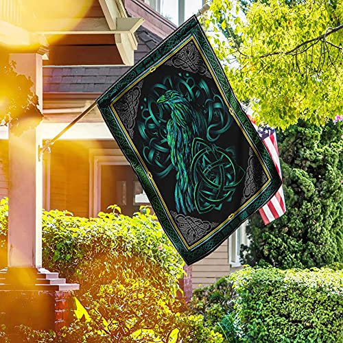 Yard Sign Doppelseitige Lawn Sign Wind Und Regenfeste Gartenfahne Décor Für Porch Veranda Yard Odins Flagge 70x100cm