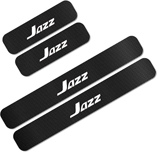 YUPACK 4 STÜCKE Auto Einstiegsleisten Für Hon-da Insight Jazz Tuning Zubehör Selbstklebend Kohlefaser Scuff Plate Türschwelle Sill Aufkleber - Autotür Kanten Lackschutzfolie, Jazz