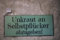 Gartenschild aus Blech Unkraut an Selbstpflücker abzugeben, 13 x 30 cm, Blechschild