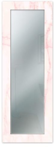 Lupia - Specchio da Parete Lungo MIRROR FANTASY MARMO ROSA 44x127 cm, Design Moderno Cornice Stampata, Legno, per Camera da Letto, Ingresso, Soggiorno, Stile Marmo Rosa