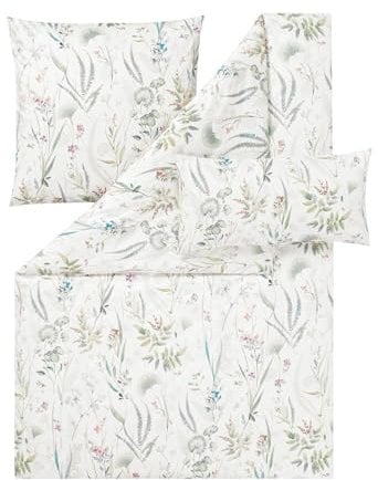 ESTELLA Mako-Satin Bettwäsche Rieke Mint 135x200 cm + 80x80 cm + 40x80 cm