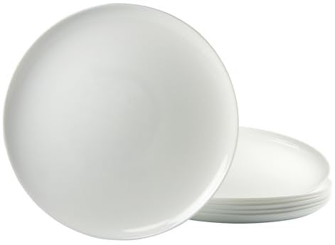 CreaTable, 20827, Serie Italien Party, 6-teiliges Geschirrset, Pizzateller Set aus Opalglas, spülmaschinen- und mikrowellengeeignet, Made in Europe