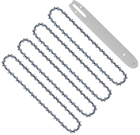 4 Stück Sägeketten + Schwert 30cm 3/8LP 1.1mm 44 Treibglieder Rückschlagsarme Kette, Kompatibel für Stihl, Dolmar, Husqvarna, Einhell, Bosch, Makita usw.