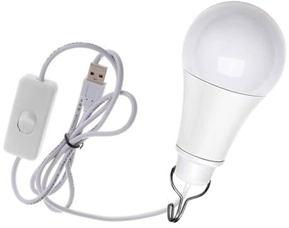 5W LED Bulb 6500K 5V Tent Lamp with Switches USB Camping Lamp for Camping Emergency Light Hiking Emergency Light USB Powered Portable Light