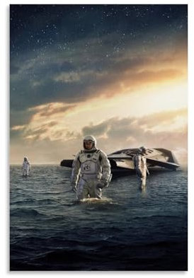 TSNKNP Interstellar 2014 Movie Art Poster Dekorative Malerei Leinwand Wandkunst Wohnzimmer Poster Schlafzimmer Malerei,Wandkunst Bilddruck Moderne Familienzimmer Dekor 12x18inch(30x45cm)