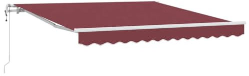 vidaXL Tenda da Sole Retrattile Automatica bordò 300x250 cm