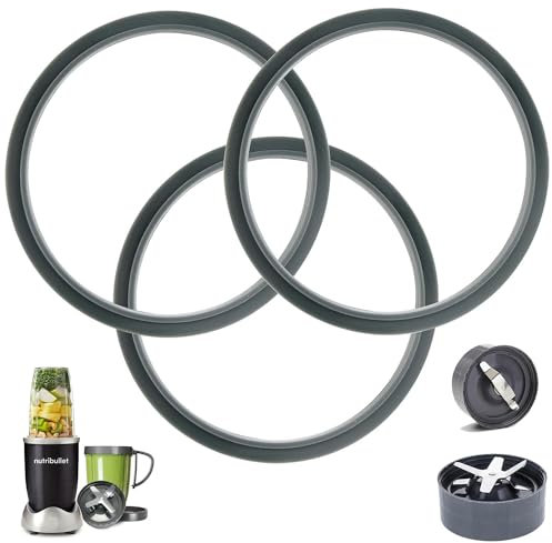 Durable 3 Pcs Silicone Replacement Seal Rings - Premium Blender Gasket Seals, Ideal Spare Parts for Leak-Proof Performance