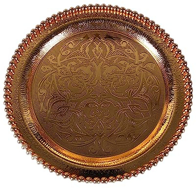 CIYODO Fruit Platter Baskets Divider Serving Tray Metal Plate Decorative Home Plate