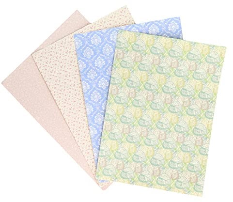 Horoper Miniatures Cute 1:12 Scale Dollhouse Wallpapers - 4 Different Patterns, Self Adhesive