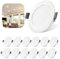 Tailcas LED Einbaustrahler 230V, 5W Flach LED Spot IP44 12er Set, 68-80mm EinbauØ Deckenspots Einbauleuchten 4000K Neutralweiß 450LM, Einbautiefe 25mm Deckenstrahler für Badezimmer Wohnzimmer Küche