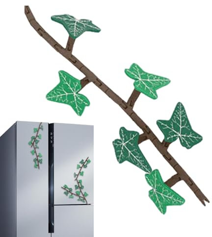Ivy Fridge Magnet, Printed Ivy Whiteboard Magnets, Novelty Ivy Refrigerator Magnets with Articulating Stems, Fake Plants Ivy Kitchen Fridge Decorative Magnet, for Home Decor