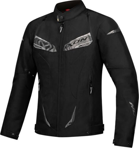 IXON Caliber Wasserdichte Motorrad Textiljacke, schwarz, 2XL
