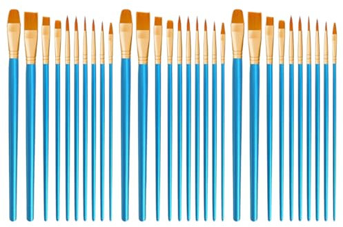 30pcs Small Paint Brushes Artists Paint Brushes, Small Paintbrushes for Art, Acrylic Paint Brushes for Art, Acrylic Paint Brush Set for Art Paint Brush Set for Decorations, Model, Figurines, Nail Art