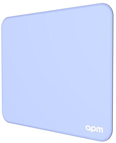 apm Tapis de Souris, Mousepad pour Bureau, Dimensions 25 x 21 x 0.3 cm, Base en Caoutchouc Antidérapante, Lavable, Bords Tissés Durables pour Souris Optique, Laser, Gaming, Bureautique, Bleu, 571276