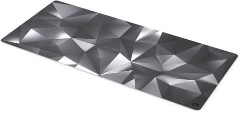 ENDORFY Crystal Black XL - Smooth mouse pad for high precision, edged edges, balanced glide, easy to wipe clean, non-slip rubber base, stylish design, black (900 × 400 × 3 mm)