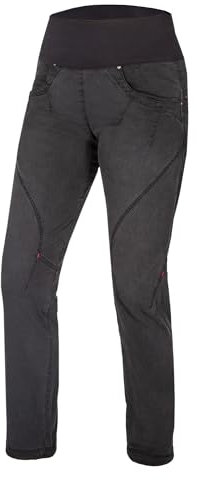 Ocun Noya Damen-Hose und Jeans | leichte, atmungsaktive Hose zum Klettern und Bouldern, Schwarz, X-Klein