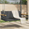 XINCXIN Hängebank, gartenbank wetterfest balkonbank loungesofa Outdoor Bank Garten Geeignet für Garden Balcony Yard Porch Schwarz 109x62x40 cm Poly Rattan