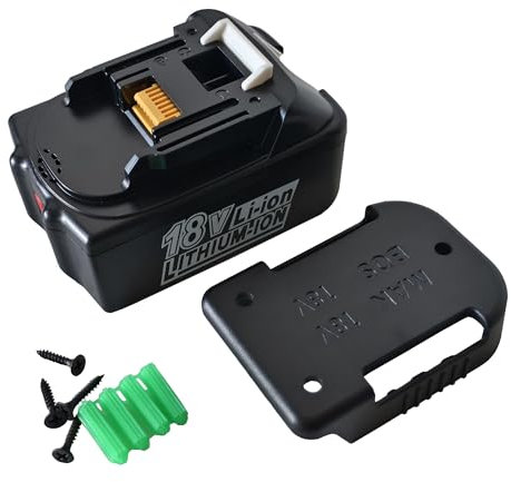 Sostituzione della batteria 5000 mAh 18 V con LED per Makita BL1850 BL1840 BL1815 BMR100 BMR102 BVR450Z BKP180Z BHR202 BFR750 BJR181Z BJV180 BML184 Radio con supporto per batteria