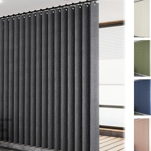 YHXAIQ Cortina de Ducha Magnética Impermeable, Cortina Plegable para Bañera, Cortina de Lino, Mampara de Privacidad para Baño(Gray,100 x 200 cm)