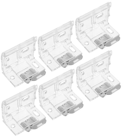 UKCOCO 6stücke Vorhangschienen Halterungen Robuste Blendenhalter Für Deckenmontage Für Fensterdekoration Einfache Installation Und Vielseitig Einsetzbar
