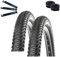 2 x Kenda K-1104 27,5 Fahrradreifen Schwarz 52-584 (27,5 x 2.10) + 2 x passende Schläuche AV inkl. maxxi4you Reifenheber