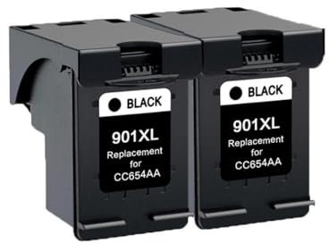 CbErFVK Kompatibel mit Black Ink Patrone Ersatz 901 OfficeJet 4500 Serie J4500 J4540 J4550 J4580 J4640(2BK)