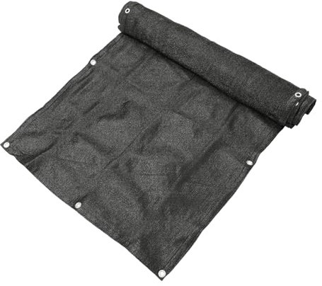 HEMOTON Schattenzaun Zaun Privatsphäre Im Freien Sichtschutz Garten Privatsphäre Netz Vorübergehend Balkon Privatsphäre Terrassenüberdachung Veranda Schatten Terrassenschirm Schwarz Hdpe