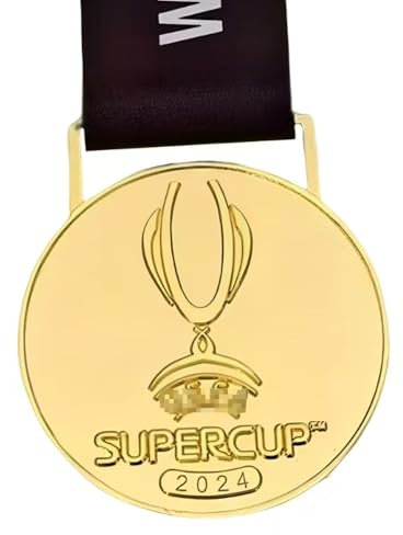 JHRFU 2024 Europa Super Cup Medal Replica Football League Collectibles Champions Souvenirs Gifts for Football Lovers