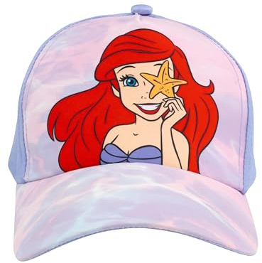 Disney Arielle Kappe für Mädchen - Kinder Cap Basecap Baseballkappe verstellbar Lila