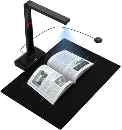 VIISAN Document Scanner - USB Document Camera, Capture Size Up to A2, 130 Languages OCR, Auto-Flatten & Deskew Tech, Page Turning Detection, Fast Scan 1.5s/Page, 23MP Book Scanner for Windows & MacOS