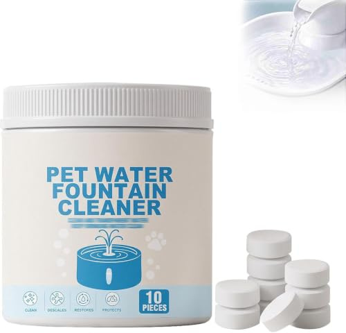 Pet Water Fountain Cleaner and Descaler Tablets,Cat Dog Fountain Pump Filter Cleaning Tablet,Cat&Dog Water Fountain Cleaning Kit,Scale Cleaning Effervescent Tablet,Remove Limescale Mineral Buildup，1
