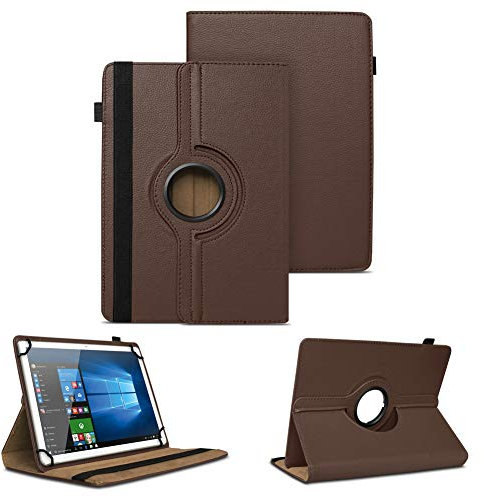 NAUC Universal Tasche Schutz Hülle Tablet Schutzhülle Tab Case Cover Bag Etui 10 Zoll, Farben:Braun, Tablet Modell für:Medion Akoya E1233T