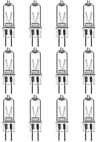 Sunlite Q50/CL/GY6/120V/12PK Halogen 50W 120V Q50 Single Ended Capsule Light Bulbs, Clear Finish, 3200K Bright White, GY6.35 Base, 12 Pack