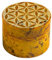 Box Blume des Lebens Speckstein ocker rund 5cm