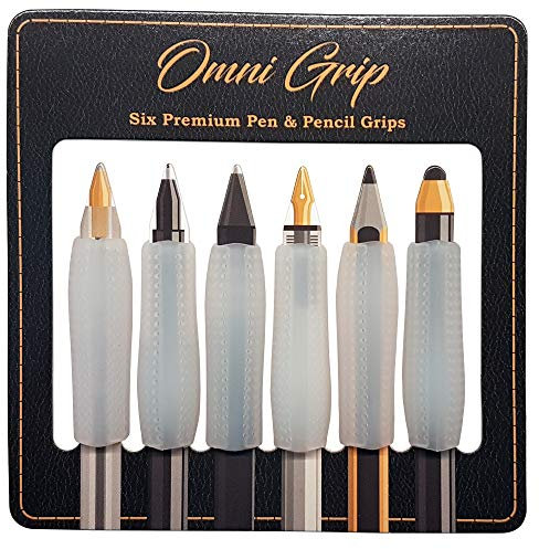 Omni Grip 6-Pack of Premium Comfort Grips, Perfect for Apple Pencil, Apple Pencil 2, Styluses, Pens and Pencils