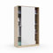Mobelcenter – Armario 2 Puertas Correderas – Armario Matrimonio o Juvenil - Acabado Color Blanco Artik y Roble Canadian – Medidas: Ancho: 120 cm x Fondo: 50 cm x Alto: 200 cm - (1411)